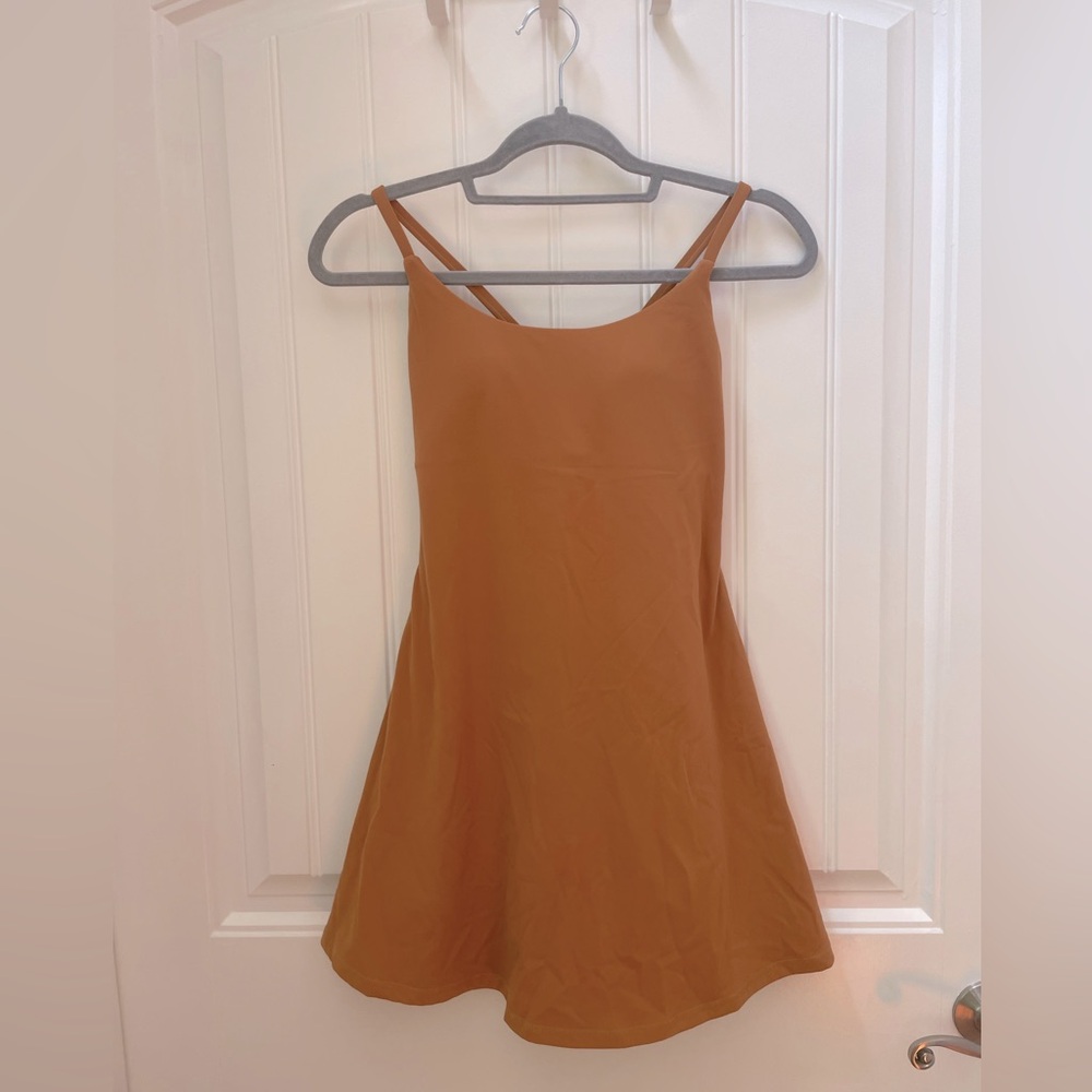 Athletic dress with built in bra & shorts with phone pockets